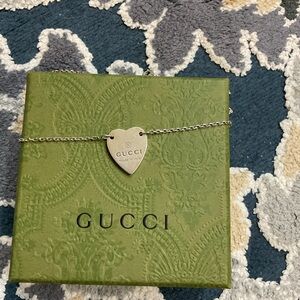Gucci Silver Heart Necklace